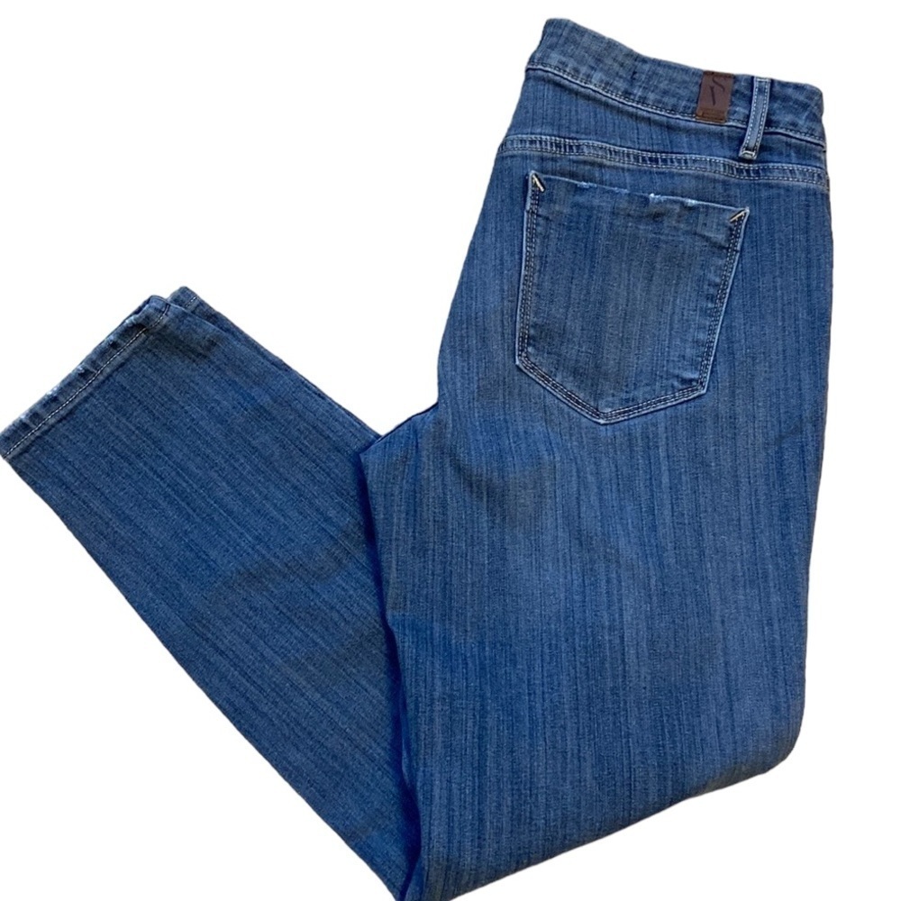 Simply Vera Vera Wang Denim Jeans Ankle Mid Rise Distressed Size 8